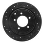 DFC Brake Rotor - Drilled and Slotted - Black 633-39024L