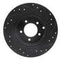 DFC Brake Rotor - Drilled and Slotted - Black 633-39024L