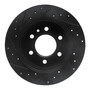 DFC Brake Rotor - Drilled and Slotted - Black 633-40044R