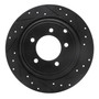 DFC Brake Rotor - Drilled and Slotted - Black 633-39024R