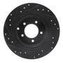 DFC Brake Rotor - Drilled and Slotted - Black 633-39024R