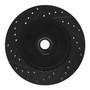 DFC Brake Rotor - Drilled and Slotted - Black 633-40061R