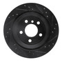 DFC Brake Rotor - Drilled and Slotted - Black 633-31117L