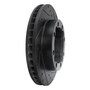 DFC Brake Rotor - Drilled and Slotted - Black 633-40045R