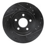 DFC Brake Rotor - Drilled and Slotted - Black 633-40046L