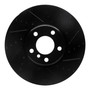 DFC Brake Rotor - Drilled and Slotted - Black 633-31099D