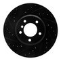 DFC Brake Rotor - Drilled and Slotted - Black 633-31085L