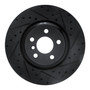 DFC Brake Rotor - Drilled and Slotted - Black 633-31130R