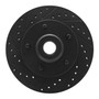 DFC Brake Rotor - Drilled and Slotted - Black 633-40074L