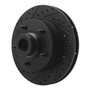 DFC Brake Rotor - Drilled and Slotted - Black 633-40074L