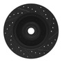 DFC Brake Rotor - Drilled and Slotted - Black 633-40074L
