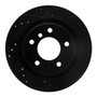DFC Brake Rotor - Drilled and Slotted - Black 633-31088R