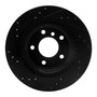 DFC Brake Rotor - Drilled and Slotted - Black 633-31088R