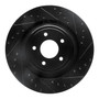 DFC Brake Rotor - Drilled and Slotted - Black 633-40025R