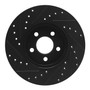 DFC Brake Rotor - Drilled and Slotted - Black 633-39004R