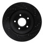 DFC Brake Rotor - Drilled and Slotted - Black 633-46008D