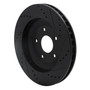 DFC Brake Rotor - Drilled and Slotted - Black 633-46008D