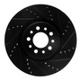 DFC Brake Rotor - Drilled and Slotted - Black 633-42013R