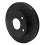 DFC Brake Rotor - Drilled and Slotted - Black 633-40077L