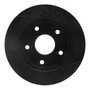 DFC Brake Rotor - Drilled and Slotted - Black 633-40077L