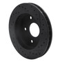 DFC Brake Rotor - Drilled and Slotted - Black 633-40077L