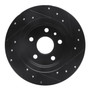 DFC Brake Rotor - Drilled and Slotted - Black 633-45018L