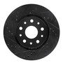 DFC Brake Rotor - Drilled and Slotted - Black 633-40038L