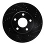 DFC Brake Rotor - Drilled and Slotted - Black 633-45008R