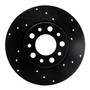 DFC Brake Rotor - Drilled and Slotted - Black 633-42014R