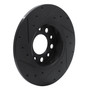 DFC Brake Rotor - Drilled and Slotted - Black 633-42014R
