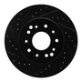 DFC Brake Rotor - Drilled and Slotted - Black 633-47008L