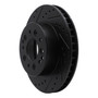 DFC Brake Rotor - Drilled and Slotted - Black 633-47008L