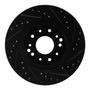 DFC Brake Rotor - Drilled and Slotted - Black 633-47008L