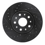 DFC Brake Rotor - Drilled and Slotted - Black 633-47055L