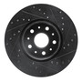 DFC Brake Rotor - Drilled and Slotted - Black 633-47055L