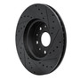 DFC Brake Rotor - Drilled and Slotted - Black 633-47055L