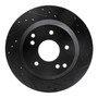 DFC Brake Rotor - Drilled and Slotted - Black 633-47022R