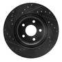 DFC Brake Rotor - Drilled and Slotted - Black 633-47037R