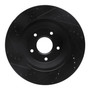 DFC Brake Rotor - Drilled and Slotted - Black 633-47023D