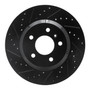 DFC Brake Rotor - Drilled and Slotted - Black 633-45012L