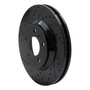 DFC Brake Rotor - Drilled and Slotted - Black 633-45012L