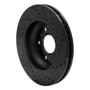 DFC Brake Rotor - Drilled and Slotted - Black 633-45012L