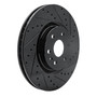 DFC Brake Rotor - Drilled and Slotted - Black 633-46046R
