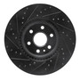DFC Brake Rotor - Drilled and Slotted - Black 633-46046R