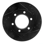 DFC Brake Rotor - Drilled and Slotted - Black 633-42031R