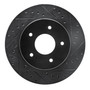 DFC Brake Rotor - Drilled and Slotted - Black 633-47011R
