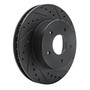 DFC Brake Rotor - Drilled and Slotted - Black 633-47011R