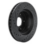 DFC Brake Rotor - Drilled and Slotted - Black 633-47011R