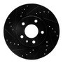 DFC Brake Rotor - Drilled and Slotted - Black 633-45045L