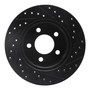 DFC Brake Rotor - Drilled and Slotted - Black 633-42022L